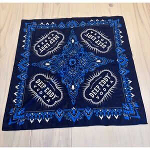 Deep Eddy Vodka Bandana Navy Blue Paisley Austin Original Austin‎ Texas 21x21